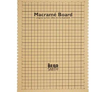 The Beadsmith Macrame Board, 11.5 x 15.5 inches, 0.5-inch-Thick Foam, 10×14″ Grid for Meas