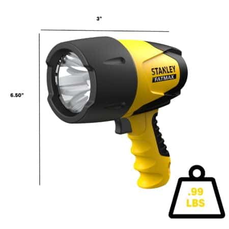 STANLEY FATMAX FL5W10 Rechargeable 520 Lumen Lithium Ion Waterproof LED Spotlight Flashlig - Image 2