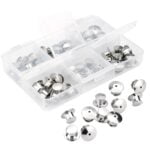 SUBANG 40 Pieces Metal Pin Backs Locking Pin Keepers Locking Clasp with Storage Case - Image 2