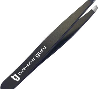 Tweezer Guru Tweezers for Women – Slant Pointed Precision Tweezers for Eyebrows & Ingrown