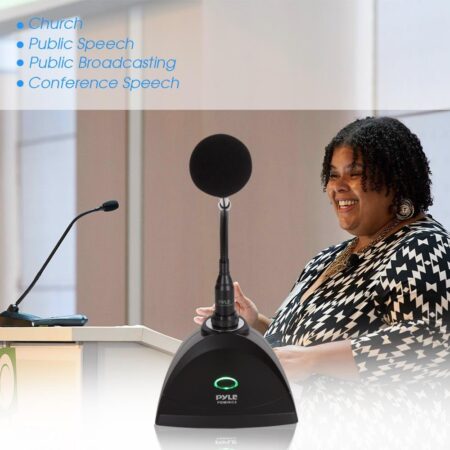Pyle Home Desktop Gooseneck Wired Microphone System-Table Mounted Corded Voice Condenser M - Image 5