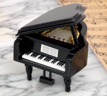 Bits and Pieces – Mini Musical Grand Piano Music Box Plays Over The Rainbow – Wooden Wind-