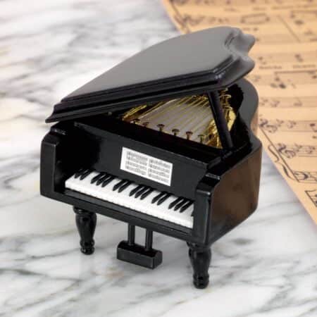 Bits and Pieces - Mini Musical Grand Piano Music Box Plays Over The Rainbow - Wooden Wind-