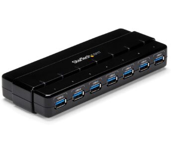 StarTech.com 7 Port USB 3.0 Hub   Up To 5 Gbps   7 x USB   Universal Multi Port USB Extend