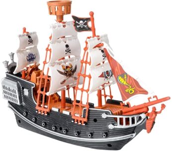 Rhode Island Novelty 10 Inch Pirate Boat, One Per Order