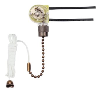 Westinghouse Lighting 7728700 Fan Light Switch with Antique Brass Pull Chain