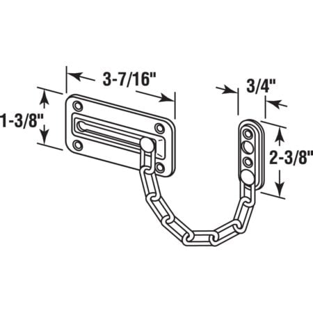 Defender Security U 10533 Antique Brass Chain Door Guard, single pack - Image 2