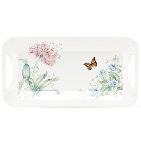 Lenox Butterfly Meadow Melamine Hors D'Oeuvres Tray, 1 Count (Pack of 1)
