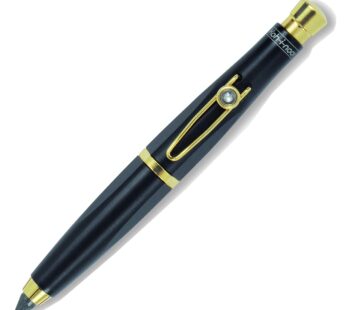 Koh-I-Noor Mechanical Drop Clutch Lead Holder with 5.6mm x 80mm Lead, Black with Gold Clip