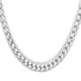 U7 Platinum Plated Snake Curb Chain|Men Womens Flat Link for Rapper 6MM Wide Choker Neckla