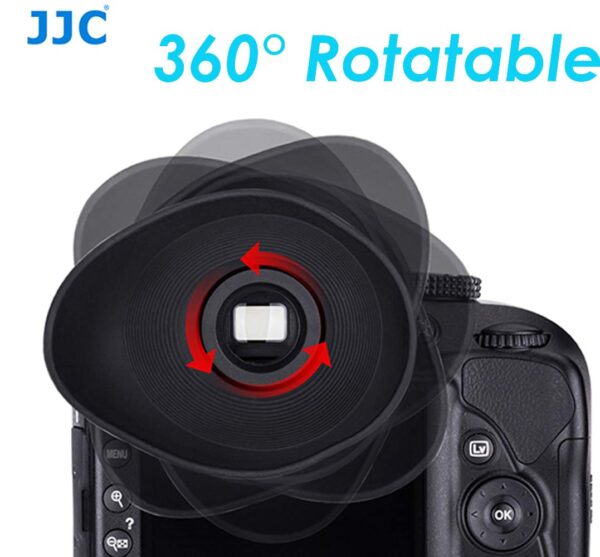 JJC EN-DK19 Large Eye Cup, Ergonomic Oval Soft TPU Rubber Eye Piece, D850 Eyecup Viewfinde - Image 2