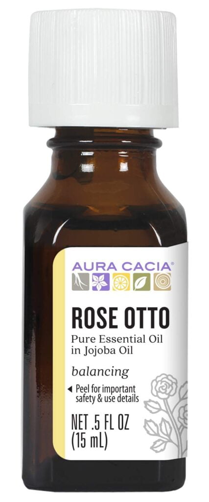 Aura Cacia Rose Otto in Jojoba Oil | GC/MS Tested for Purity | 15ml (0.5 fl. oz.)