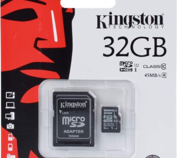 Kingston Digital 32GB microSDHC Class 10 UHS-I 45MB/s Read Card with SD Adapter (SDC10G2/3