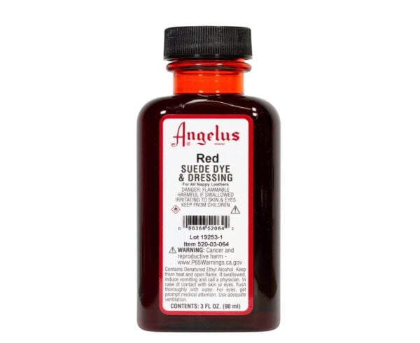 Angelus Suede Leather Dye for Shoes, Boots, Bags, Crafts, Furniture, Nubuck, & More, Red -