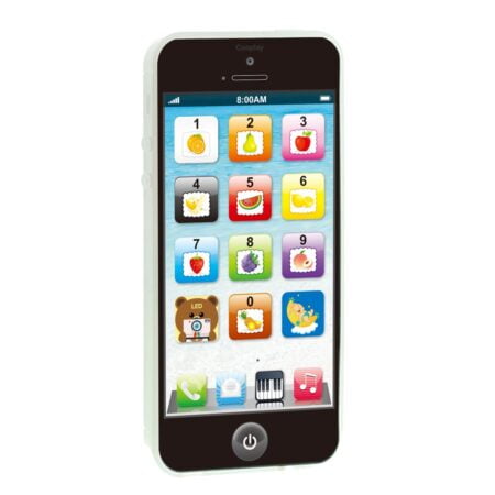 Cooplay Learning Smart Phone Toy Black Music Lullaby Song Touch Screen USB Recharable Cell - Image 2
