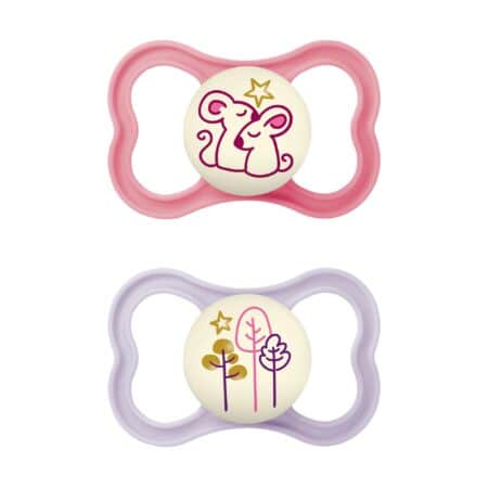 MAM Air Night Pacifiers (1 Sterilizing Pacifier Case), MAM Sensitive Skin Pacifier 6+ Mont - Image 2