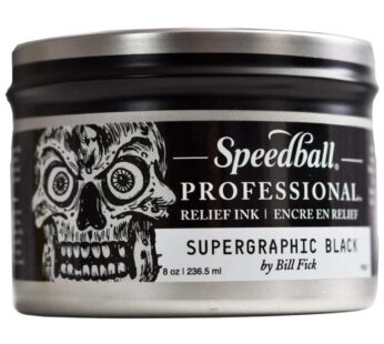 Speedball Professional Relief Ink, Supergraphic Black, 8 Ounce Can