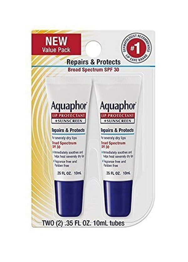 Aquaphor Lip Repair & Protect Tube Blister Card Dual Pack, 0.35 Ounce