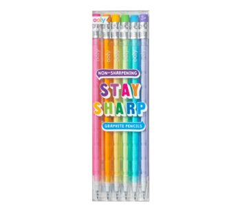 Ooly Stay Sharp Non-Sharpening No. 2 Graphite Pencils – Refillable Pencil Lead with Eraser