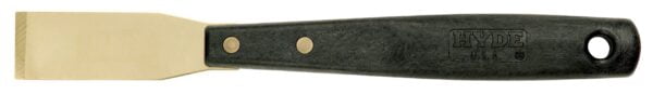 HYDE 12040 Brass Long-Handle Chisel Scraper, 1-5/16-inch Stiff