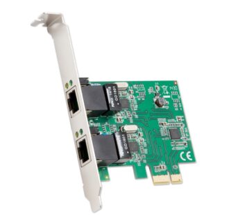 Syba Dual Port Gigabit Ethernet PCI Express 2.1 PCI-E x1 Network Adapter Card (NIC) 10/100