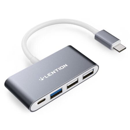 LENTION 4-in-1 USB-C Hub with Type C, USB 3.0, USB 2.0 Compatible 2023-2016 MacBook Pro 13 - Image 2