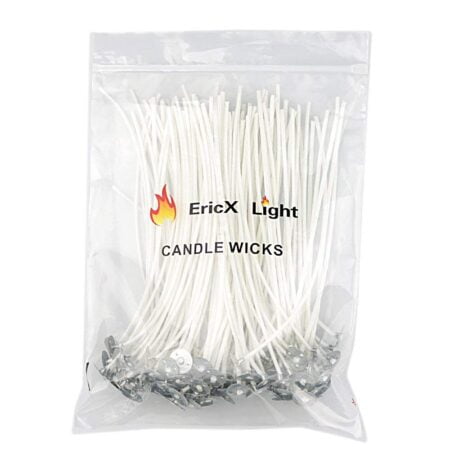 EricX Light 100 Piece Cotton Candle Wick 6" Pre-Waxed for Candle Making,Candle DIY - Image 2