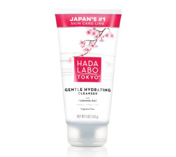 Hada Labo Tokyo Gentle Hydrating Foaming Facial Cleanser, Fragrance-Free Sensitive Skin Fa