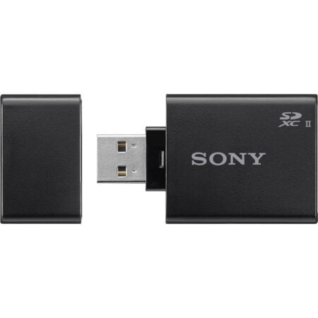 Sony MRW-S1 High Speed Uhs-II USB 3.0 Memory Card Reader/Writer for SD Cards Black 2.26" x
