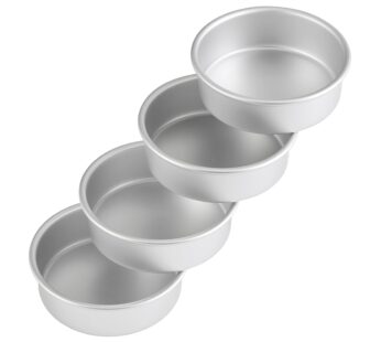 Wilton Performance Pans Aluminum Round Cake Pan, 6 x 2 in., Pack of 4)