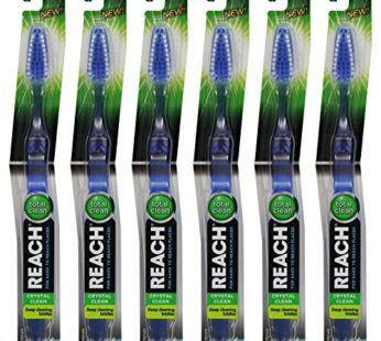 Reach Toothbrush Crystal Clean Firm, 6 Pack