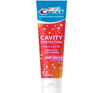 Kid’s Crest Cavity Protection Bubblegum Flavor Toothpaste Gel Formula, 4.2 oz