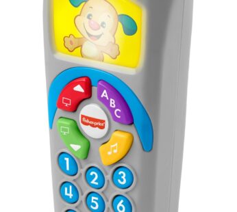 Fisher-Price Laugh & Learn Baby Learning Toy, Puppy’s Remote Pretend TV Control with Music