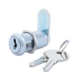 FJM Security 9100A-KA Disc Tumbler Cam Lock with 1-3/8" Cylinder and Chrome Finish, Keyed - Image 2
