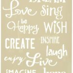 DecoArt ASMM38 Americana Decor Stencil, Inspiration, Gray, 6" x 8" - Image 2