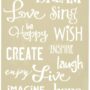 DecoArt ASMM38 Americana Decor Stencil, Inspiration, Gray, 6" x 8"