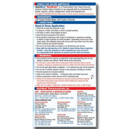 Neil Med NASA Drops Saline Vials, 15 Single-Use Ampoules, 0.5 Fl Oz - Image 5