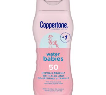 Coppertone Water Babies Sunscreen Lotion SPF 50, Pediatrician Recommended, Water Resistant