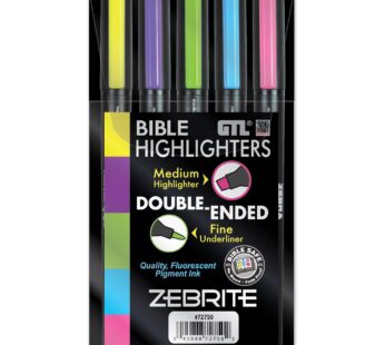 G.T. Luscombe Company, Inc. Zebrite Double Ended Bible Highlighters | No Bleed Pigmented I