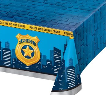 Creative Converting All Over Print Plastic Tablecover, Blue