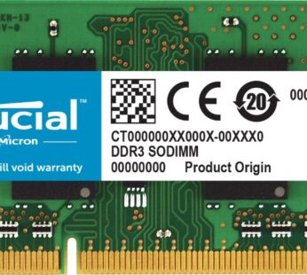 Crucial 8GB Single DDR3/DDR3L 1866 MT/s (PC3-14900) Unbuffered SODIMM 204-Pin Memory – CT1