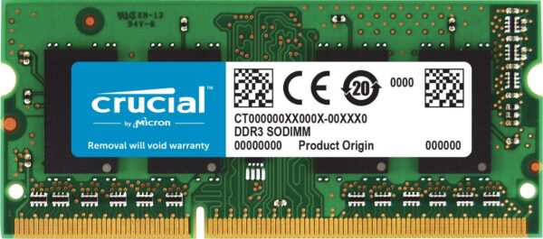 Crucial 4GB Single DDR3/DDR3L 1866 MT/s (PC3-14900) Unbuffered SODIMM 204-Pin Memory - CT5