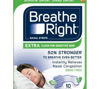 Breathe Right Extra Clear for Sensitive Skin, 10 Count