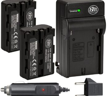 BM Premium 2 NP-FM500H NPFM500 Batteries and Charger for Sony Alpha a68, a77II, SLT-A57, A