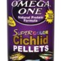 Omega One Super Color Sinking Cichlid Pellets Aquarium Fish Food, 4mm Large Pellets, 9 oz