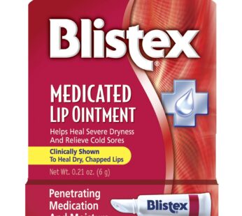 Blistex Medicated Lip Ointment for Dryness and Cold Sores, 0.21oz – PACK OF 2