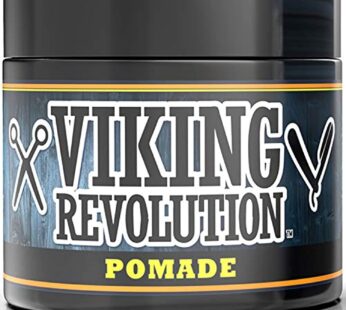 Viking Revolution Pomade for Men 4oz – Firm Strong Hold & High Shine for Classic Styling –