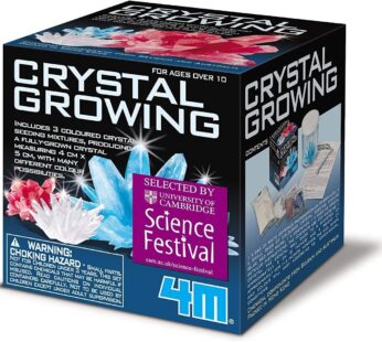 4M Crystal Growing Science Kit – 3 Colored Crystals – Easy DIY STEM Toys Lab Experiment Sp