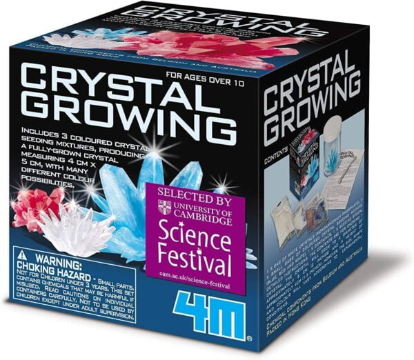 4M Crystal Growing Science Kit - 3 Colored Crystals - Easy DIY STEM Toys Lab Experiment Sp