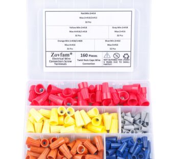 Wire Connectors Screw Terminals with Spring Insert Twist Nuts Caps Connectors Assortment K